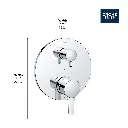 Grohe 29425000 Cosmopolitan PBV Trim W 3-Way Div Us Chrome