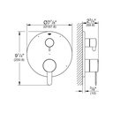 Grohe 29425000 Cosmopolitan PBV Trim W 3-Way Div Us Chrome