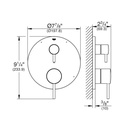 Grohe 29427A00 Timeless PBV Trim W 3-Way Div Us Hard Graphite