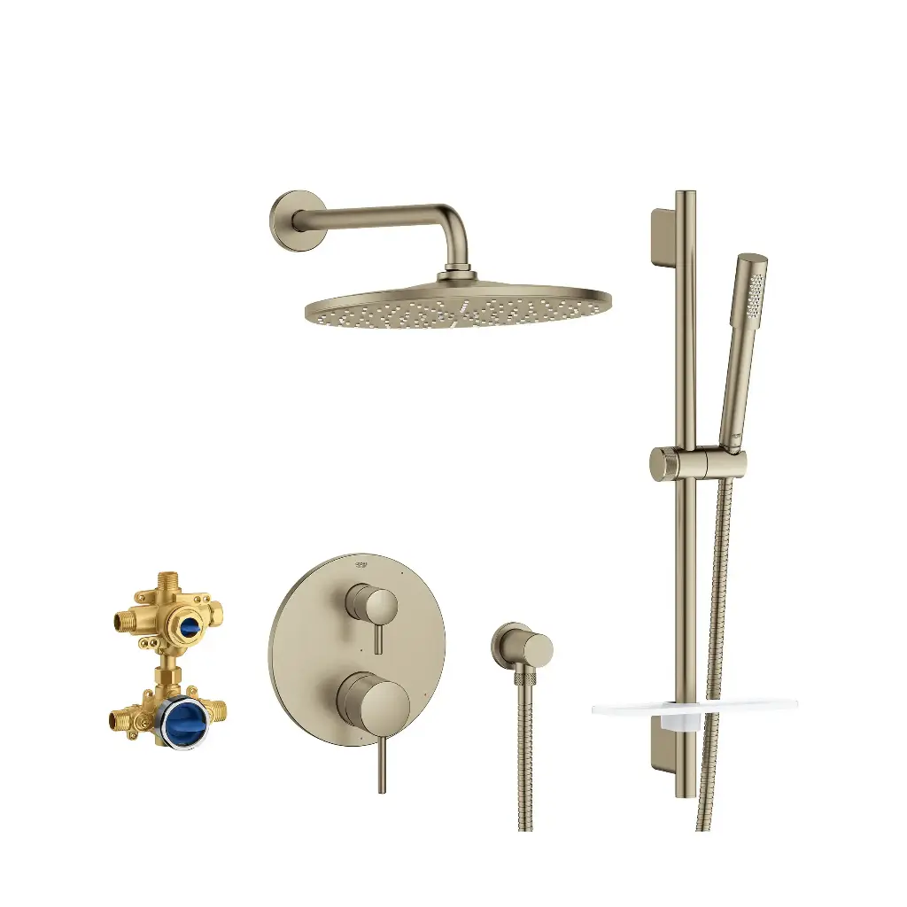 Grohe 29430EN0 Timeless PBV Rain Shwr Set 1.75Gpm Us Brushed Nickel