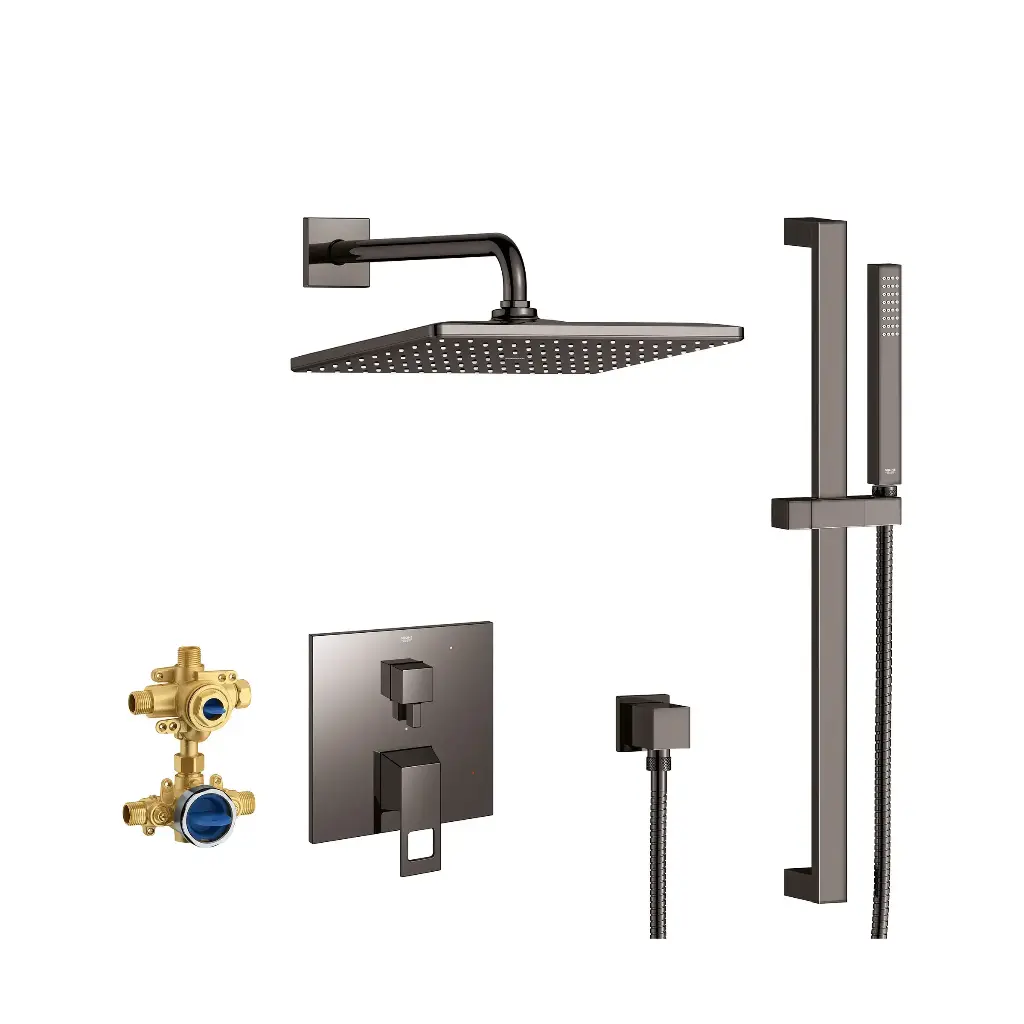 Grohe 29432A00 Eurocube PBV Rain Shwr Set 1.75Gpm Us Hard Graphite