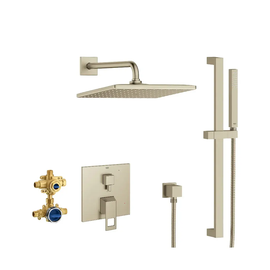 Grohe 29432EN0 Eurocube PBV Rain Shwr Set 1.75Gpm Us Brushed Nickel