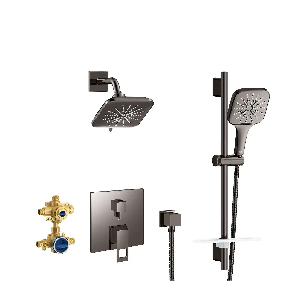 Grohe 29433A00 Eurocube PBV Shwr Set 1.75Gpm Us Hard Graphite