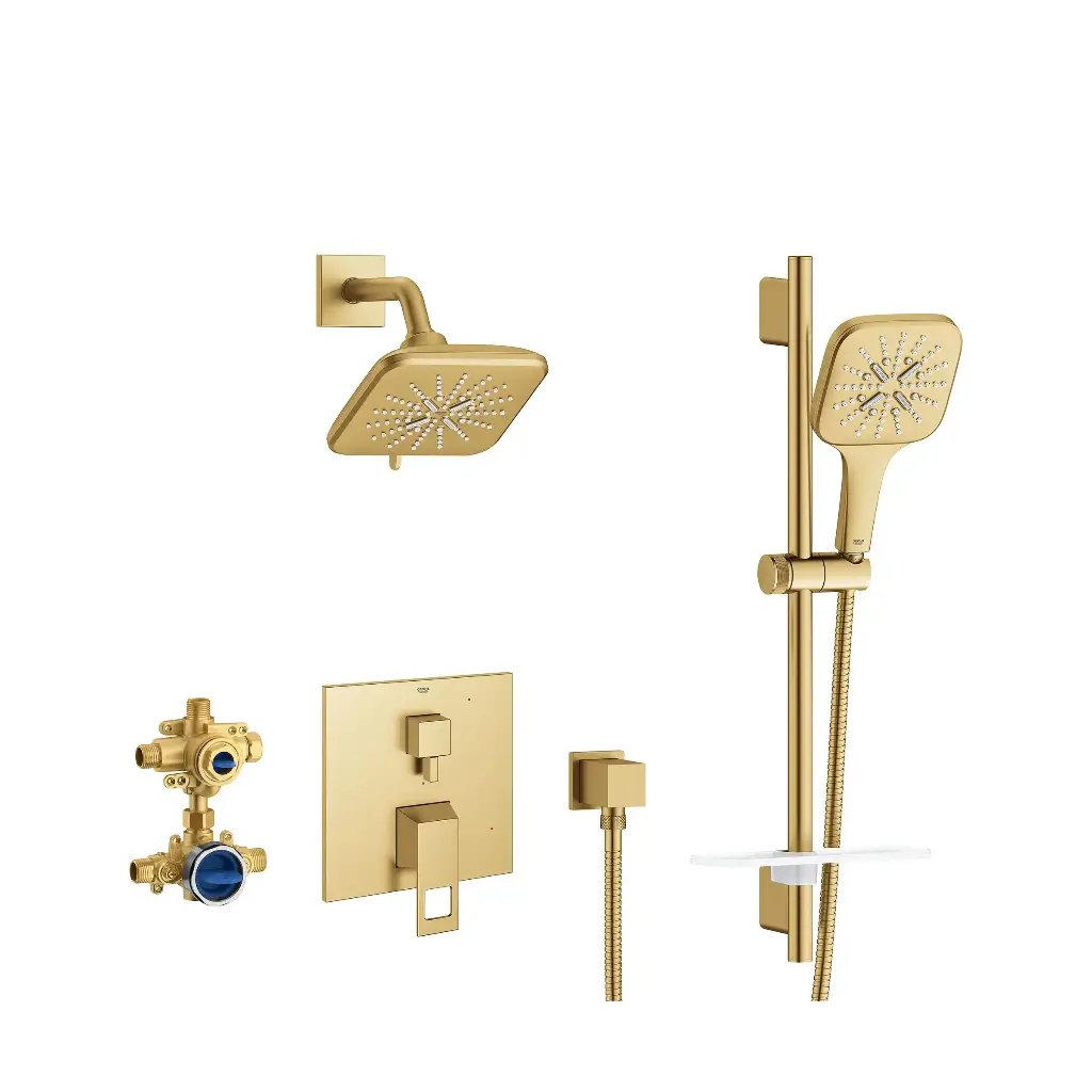 Grohe 29433GN0 Eurocube PBV Shwr Set 1.75Gpm Us Brushed Cool Sunrise