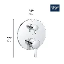 Grohe 29434000 Cosmopolitan PBV Trim W 2-Way Div Us Chrome