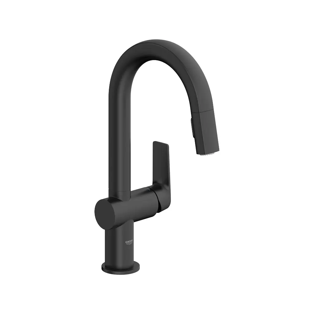 Grohe 303782430 Single-Handle Pull Down Dual Spray Bar Faucet 6.6 L/Min (1.75 Gpm) Matte Black