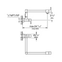 Grohe 310752432 2-Handle Wall Mount Pot Filler Matte Black