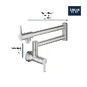 Grohe 31075GN2 2-Handle Wall Mount Pot Filler Brushed Cool Sunrise