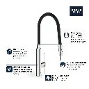 Grohe 31492GN0 Concetto Single Handle Semi-Pro Dual Spray Kitchen Faucet 6.6 L/Min (1.75 Gpm) Brushed Cool Sunrise