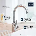 Grohe 31518Gn0 Single Handle Pull Down Dual Spray Bar Faucet 6.6 L/Min (1.75 Gpm) Brushed Cool Sunrise