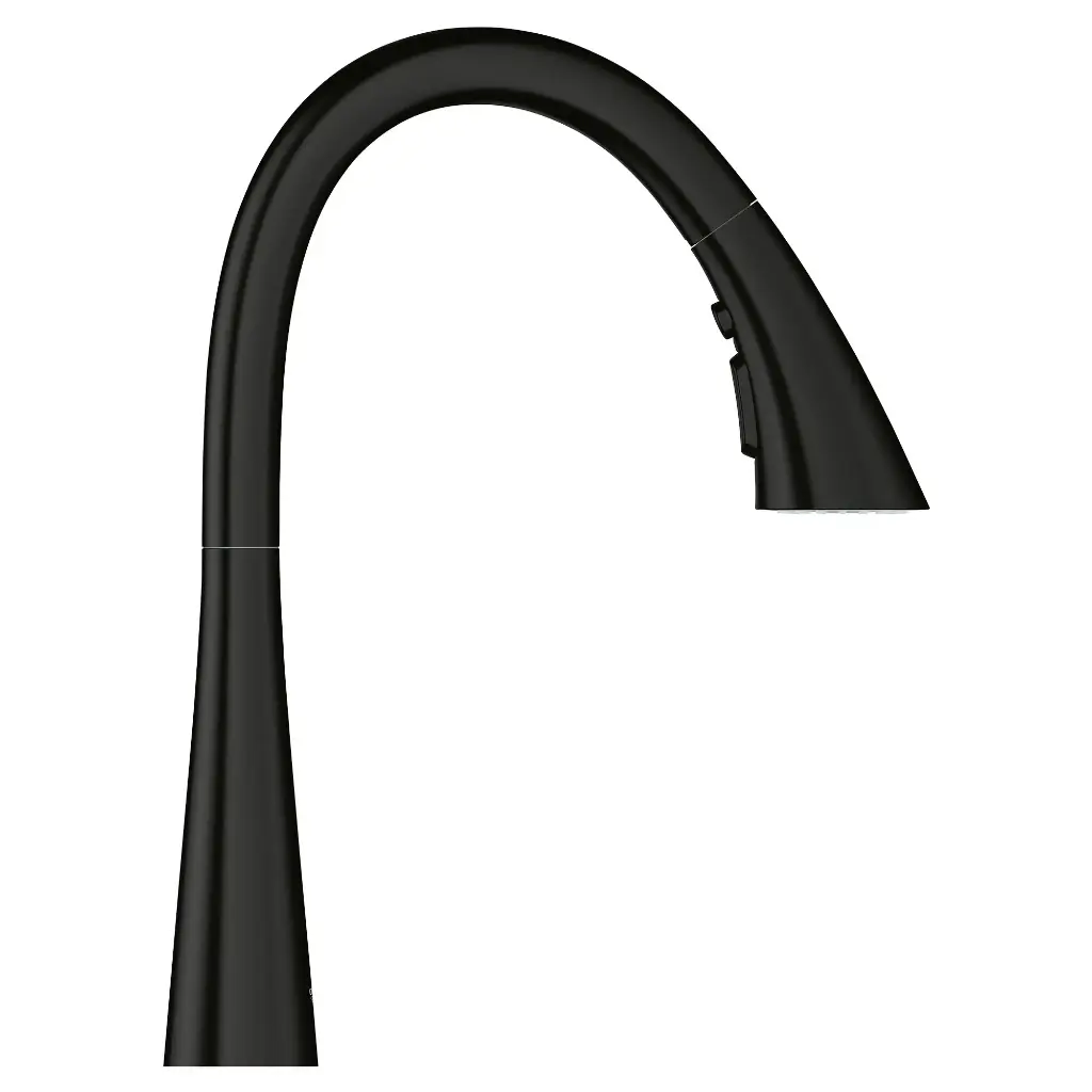 Grohe 322982433 Zedra Triple Spray Pull-Down Kitchen Faucet Matte Black