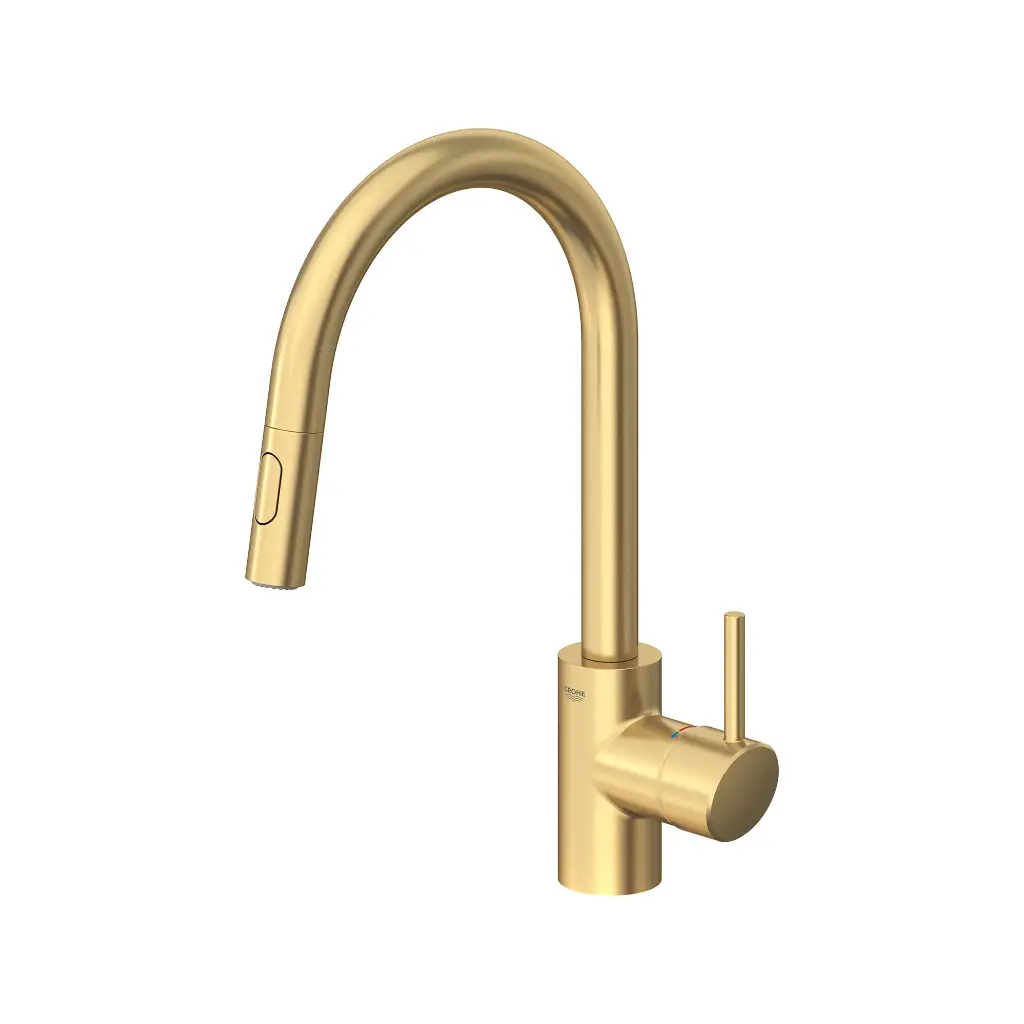 Grohe 32665GN3 Concetto Single Handle Pull Down Kitchen Faucet Dual Spray 6.6 L/Min (1.75 Gpm) Brushed Cool Sunrise