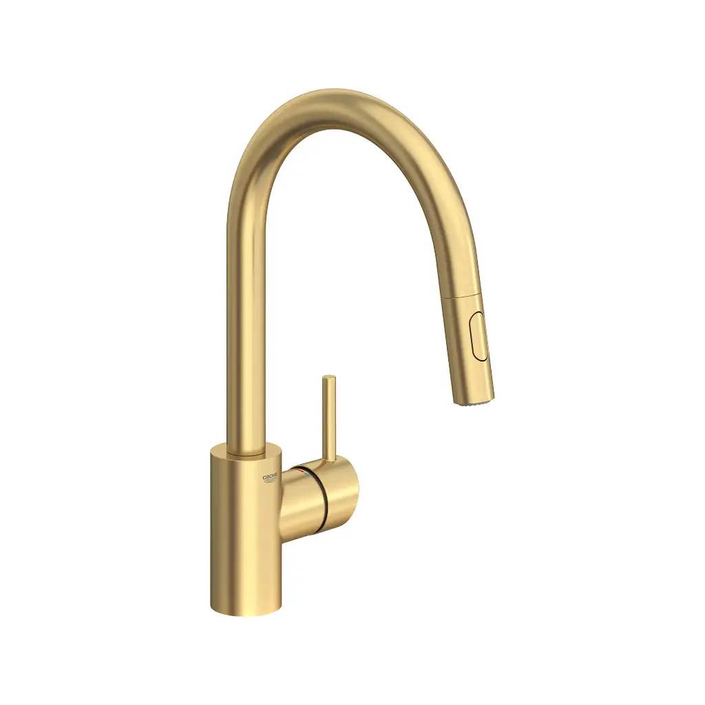 Grohe 32665GN3 Concetto Single Handle Pull Down Kitchen Faucet Dual Spray 6.6 L/Min (1.75 Gpm) Brushed Cool Sunrise