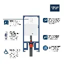 Grohe 39688000 Rapid Sl Slim Wc 6-9 L 1,13M Us Grohe No Finish