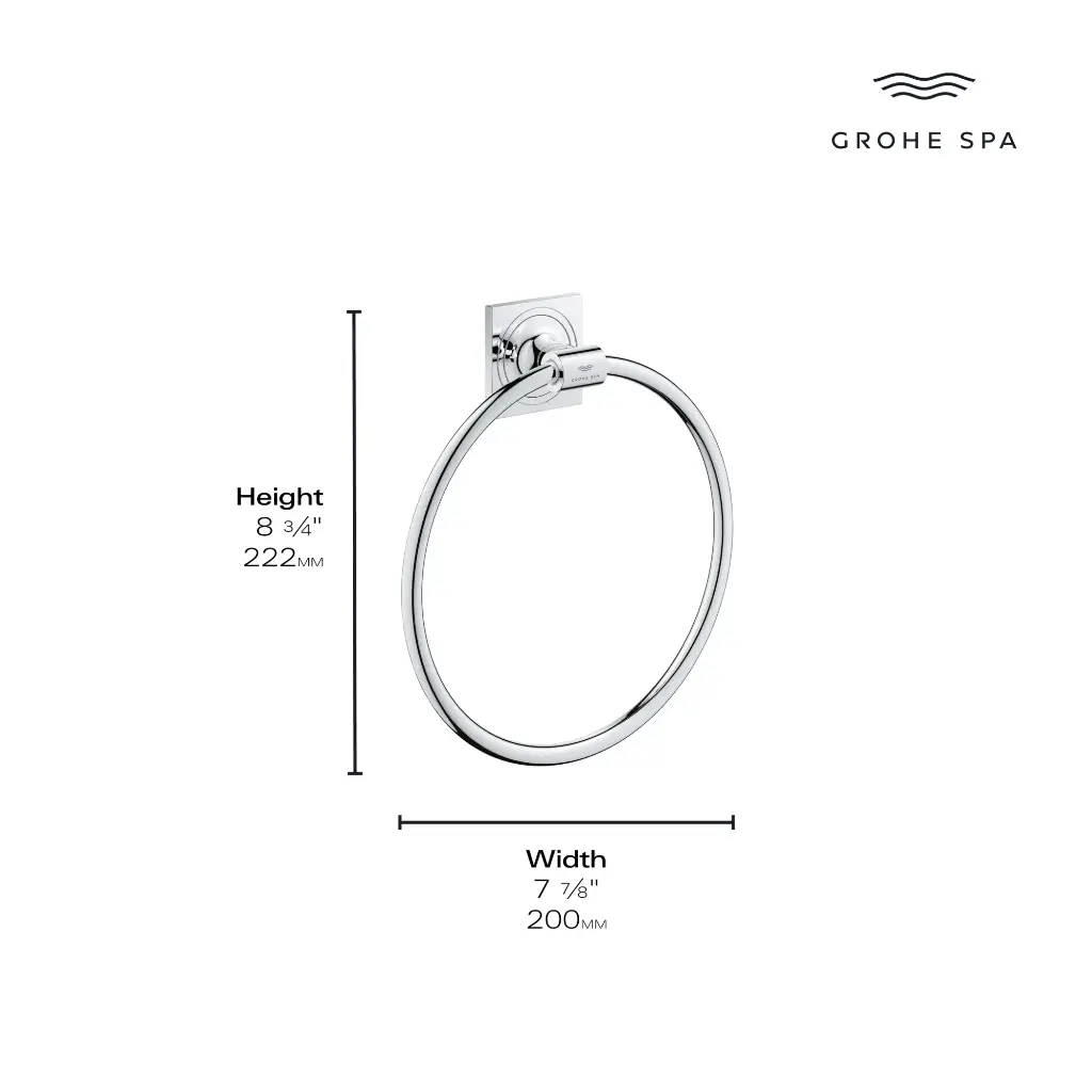 Grohe 403392431 Towel Ring Matte Black