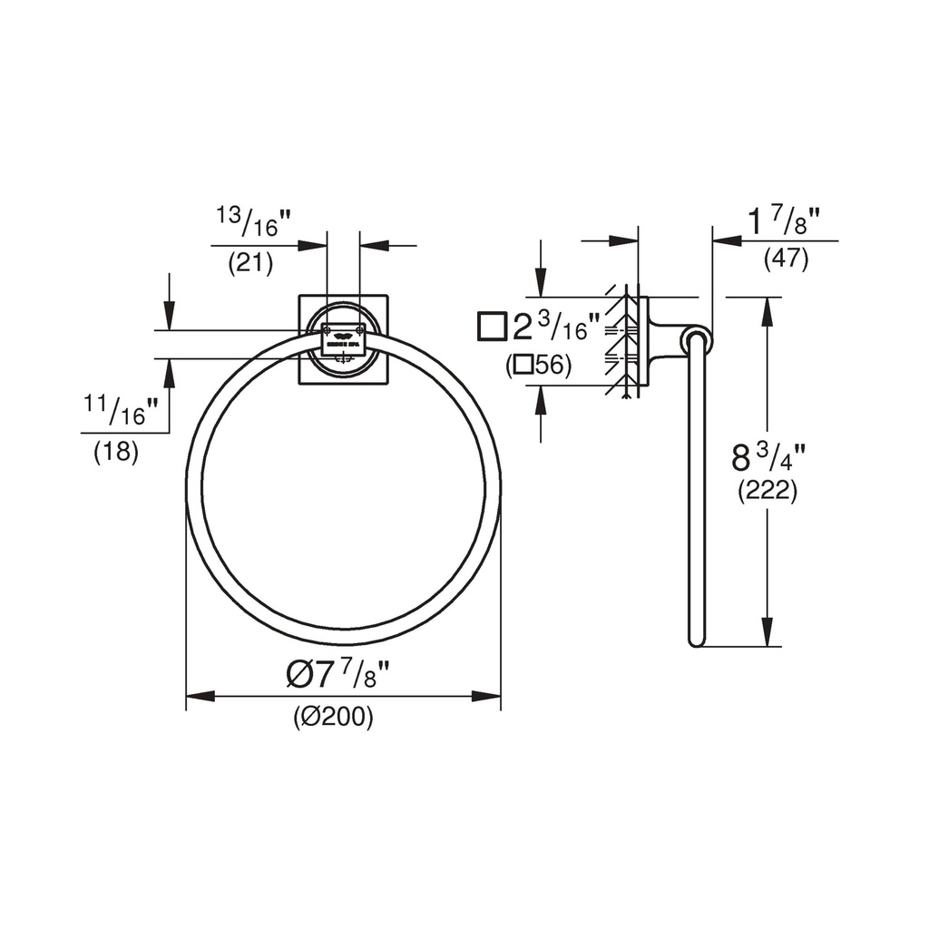 Grohe 40339En1 Towel Ring Brushed Nickel