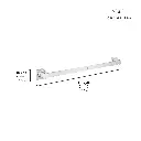 Grohe 40341GN1 24" Towel Bar Brushed Cool Sunrise