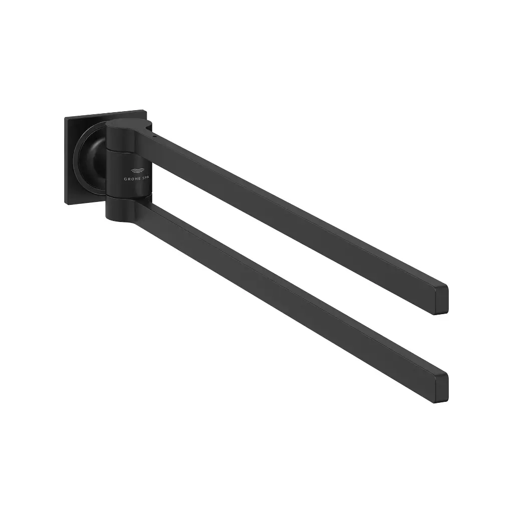 Grohe 403422431 Double Towel Bar Matte Black