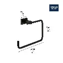 Grohe 40510GN1 8" Towel Ring Brushed Cool Sunrise