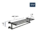 Grohe 405122431 23 5/8" Multi-Towel Rack Matte Black