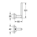 Grohe 40623GN1 Spare Paper Holder Brushed Cool Sunrise