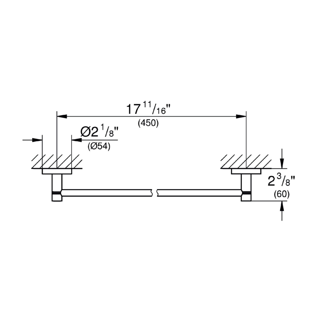 Grohe 406882431 Essentials Towel Bar 18"