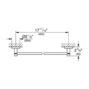 Grohe 406882431 Essentials Towel Bar 18"
