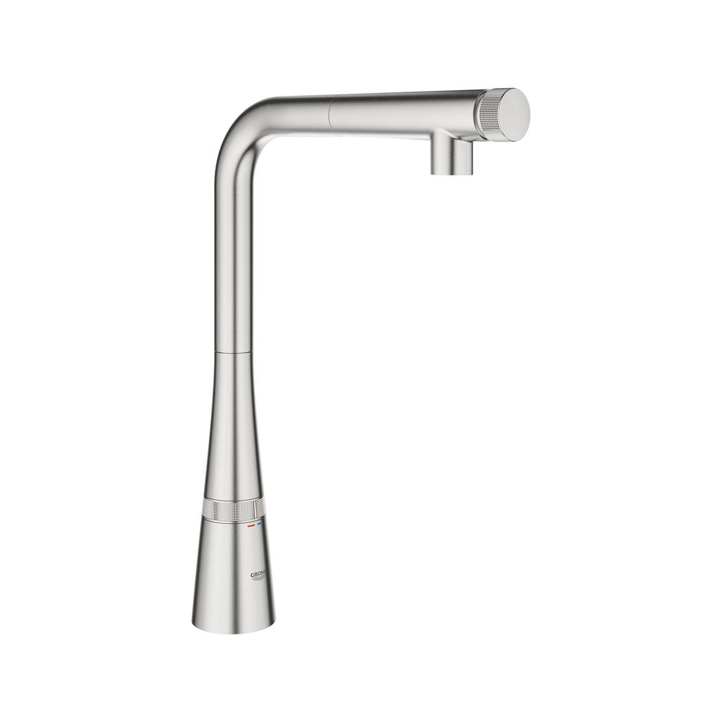 Grohe 31559DC2 Ladylux L2 Smartcontrol Pull Out Dual Spray Kitchen Faucet SuperSteel 1