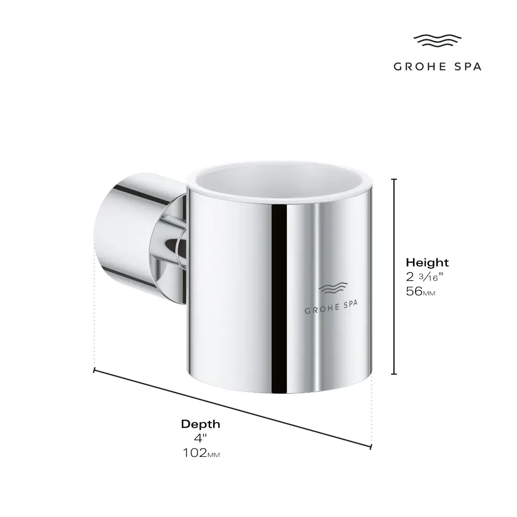 Grohe 40884000 Atrio New Glass Holder Chrome