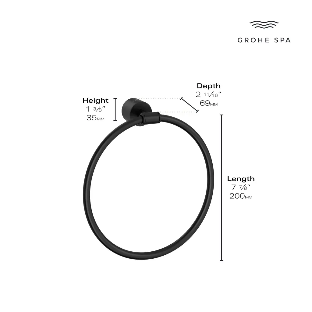 Grohe 40887GN0 Atrio New Towel Ring Brushed Cool Sunrise