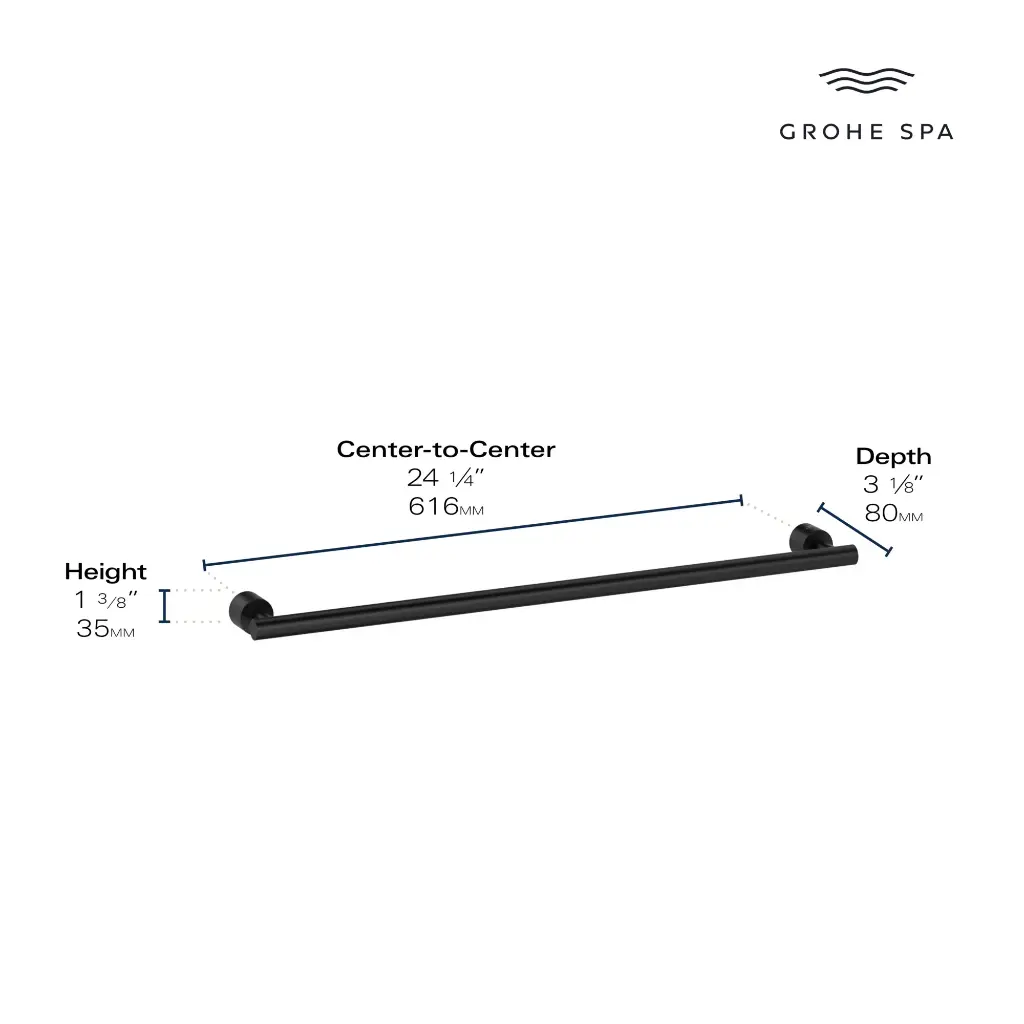 Grohe 408892430 Atrio New Towel Rail Matte Black