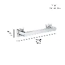 Grohe 409552431 12" Grab Bar Matte Black