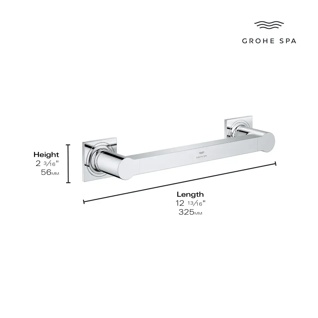 Grohe 40955GN1 12" Grab Bar Brushed Cool Sunrise