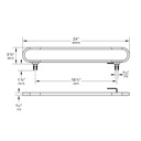 Grohe 409712430 24" Towel Bar Matte Black