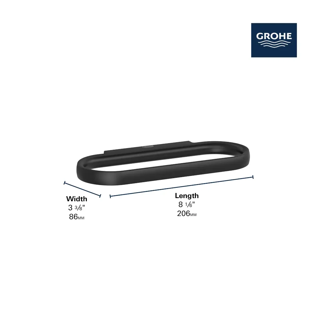 Grohe 409722430 Towel Ring Matte Black