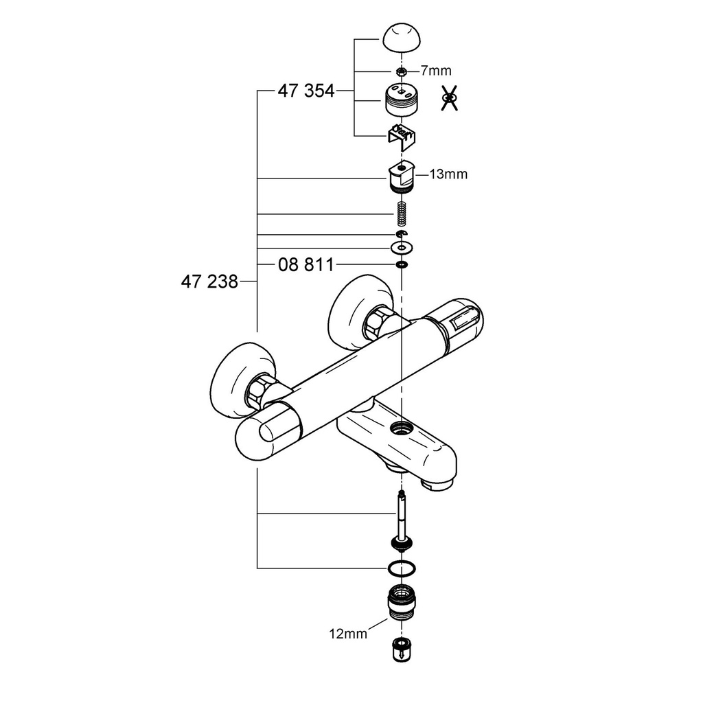 Grohe 47238000 Diverter Chrome