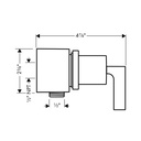 Hansgrohe 39882821 Axor Citterio Wall Outlet with Check Valves Brushed Nickel