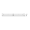 Hansgrohe 27904700 WallStoris Wall bar 28" Matte White