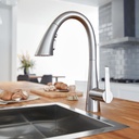 Grohe 32298DC3 Ladylux L2 Triple Spray Pull Down Kitchen Faucet SuperSteel 4