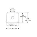 Franke CCK110-19WH Cisterna Undermount Sink White Fc Sgl 27Cab