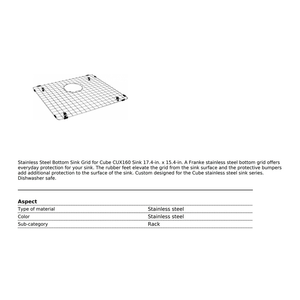 Franke CU18-36S Bottom Grid Cube