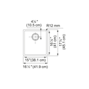 Franke CUX110-15-CA Cube Undermount Sink Single SS