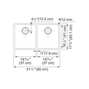 Franke CUX120-CA Cube Undermount Sink Double SS