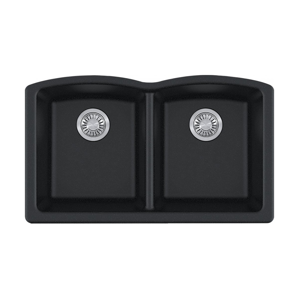 Franke ELG120ONY-CA Ellipse Granite Undermount Sink Double Onyx