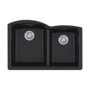 Franke ELG160ONY-CA Ellipse Granite Undermount Sink Double Onyx