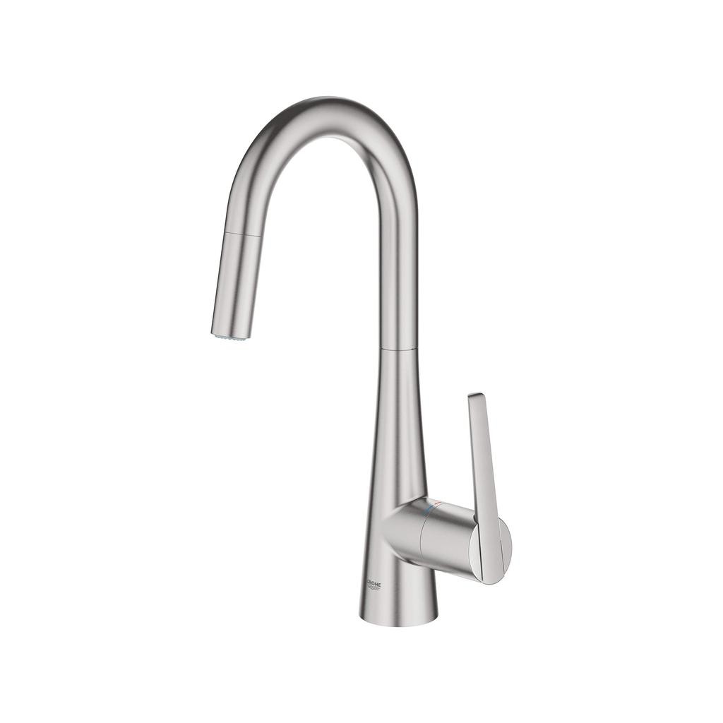 Grohe 32283DC3 Ladylux L2 Prep Sink Dual Spray Pull Down Kitchen Faucet SuperSteel 2
