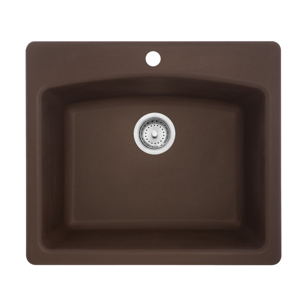 Franke ESDB25229-1-CA Ellipse Granite Dual Mount Sink Single Espresso/ Mocha