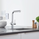 Grohe 31608DC2 Blue Pull Out Faucet With Chilled Sparkling Water SuperSteel 2