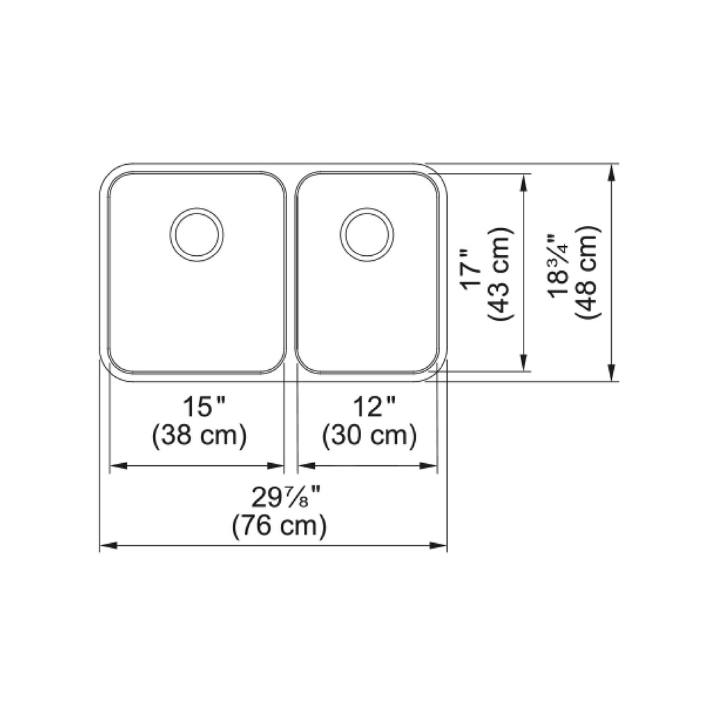 Franke GDX16028RH-CA Grande Undermount Sinks Combination Ss