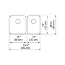 Franke GDX16028RH-CA Grande Undermount Sinks Combination Ss